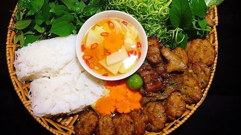 Bun cha - grilled pork