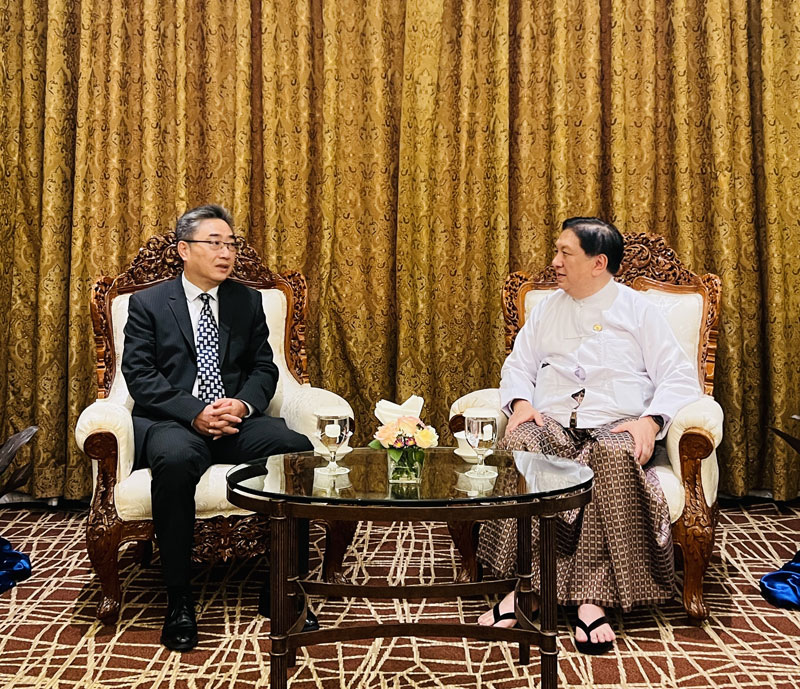 Shi Zhongjun Meets with Vice President of the UMFCCI